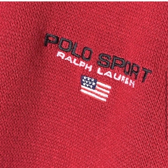Vintage Polo By Ralph Lauren Red Cotton Knit Crew Neck Sweater XXL - Picture 5 of 13